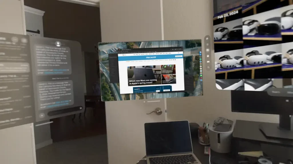 multiple windows display image of apple vision pro